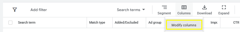 modify columns